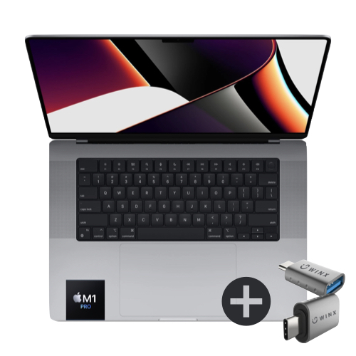with winx.001 Apple MacBook Pro 16-inch M1 Pro | 10‑Core CPU and 16‑Core GPU | 16GB RAM | 1TB SSD | Space Grey - New