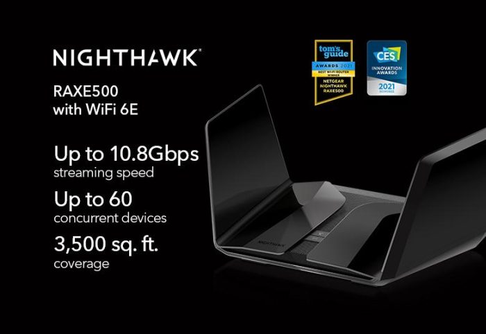 NETGEAR RAXE500 Nighthawk® Tri-Band WiFi 6E AXE11000 WiFi Router - New