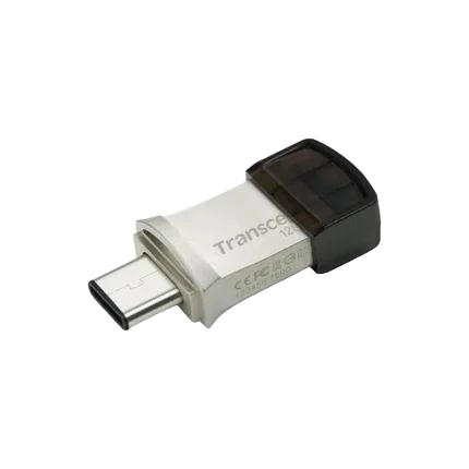file (21) Transcend JetFlash 890 128GB USB 3.2 Gen 1 Type-A / Type-C Black and Silver Flash Drive