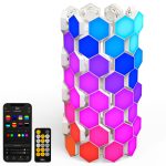 LinkedSparx Ultimate Kit 72pc Smart LED RGB Hexagon Lights, White