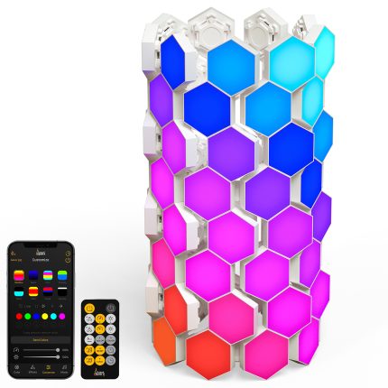 LinkedSparx Ultimate Kit 72pc Smart LED RGB Hexagon Lights | White - New (10 units only)
