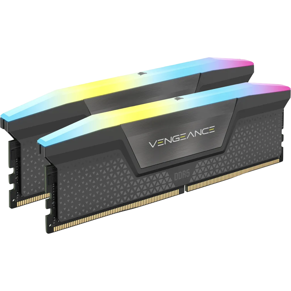 Corsair Vengeance RGB CMH32GX5M2E6000Z36, 32 GB.001 Corsair VENGEANCE® RGB 32GB (2x16GB) DDR5 DRAM 5600MT/s CL40 AMD EXPO & Intel XMP Memory Kit – New