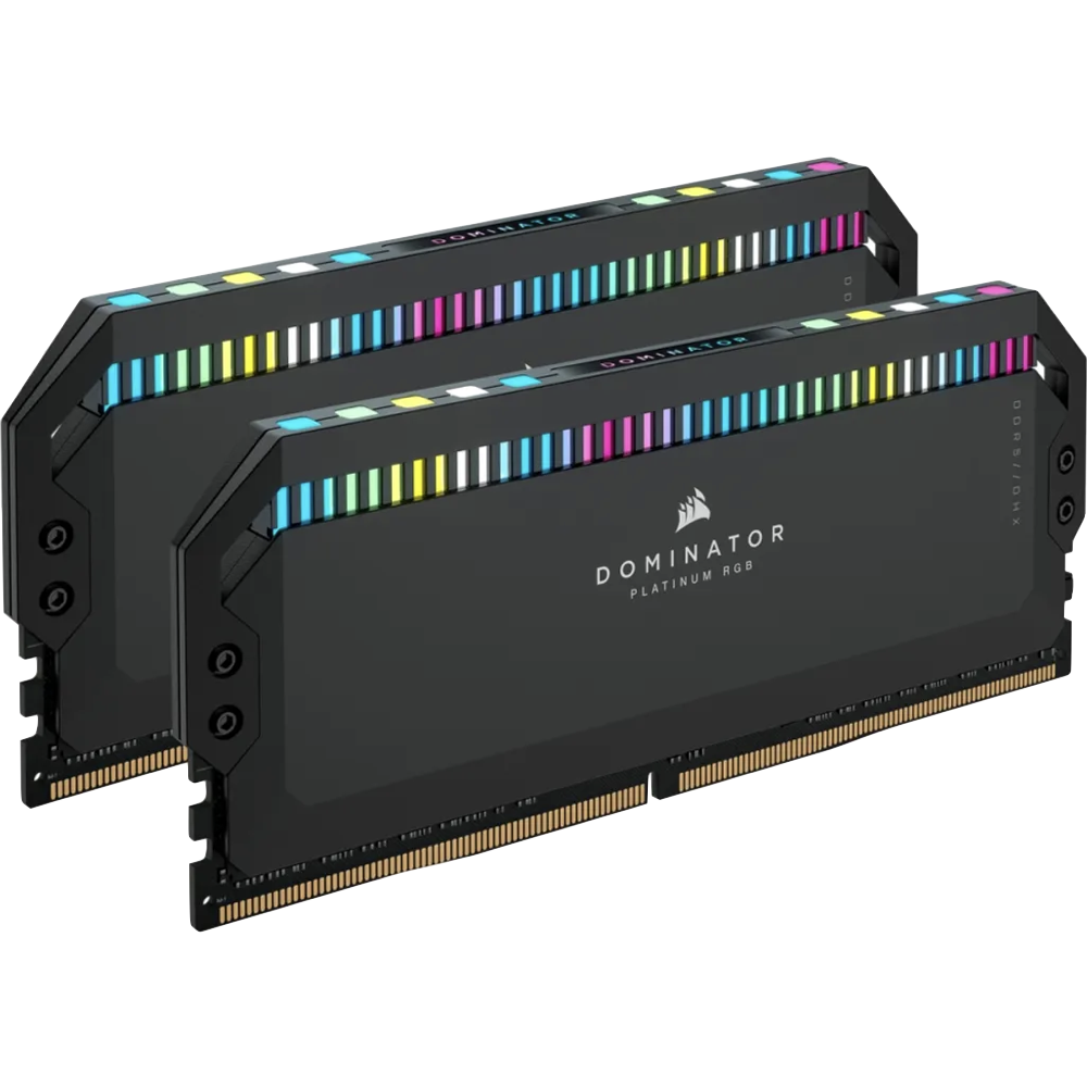 Dominator Plat.001 Corsair DOMINATOR® PLATINUM RGB 64GB (2x32GB) DDR5 DRAM 5600MT/s CL40 AMD EXPO & Intel XMP Memory Kit — Black