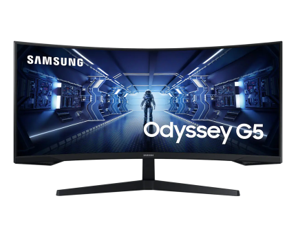 Samsung Odyssey G55T | 34-inch UWQHD 1000R Curved | 165Hz Refresh Rate | 1ms MPRT | VA Panel – New