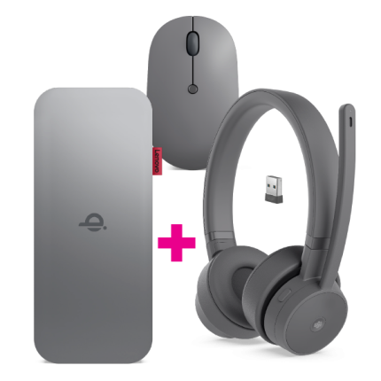 Lenovo Go Bundle | Wired ANC Headset | 10000mAh Power Bank | Wireless Mouse – New