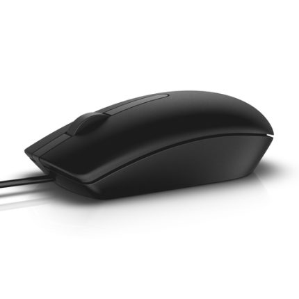Dell MS116 Optical Mouse | Wired USB | Optical Tracking | Ambidextrous Design | Plug & Play – New
