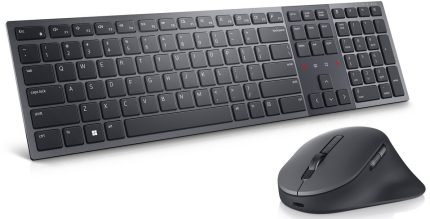 Dell KM900 Collaboration Keyboard & Mouse | Wireless | Backlit Keys | Smart Shortcuts | Ergonomic Design – New