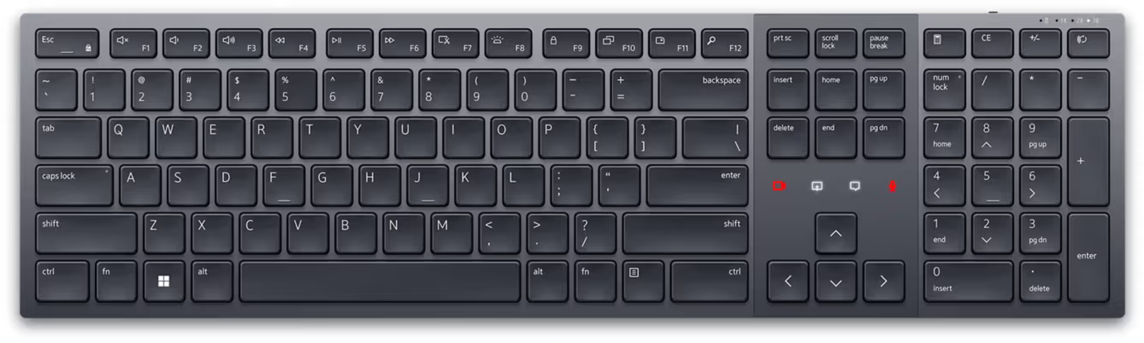 580-BBDH_default Dell Premier Collaboration Keyboard KB900 | Wireless Bluetooth | Multi-Device | Backlit Keys | QWERTY Layout – New