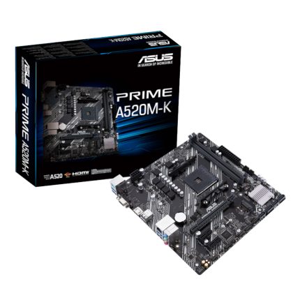 ASUS PRIME A520M-K | AMD AM4 Socket | AMD A520 Chipset | 64GB DDR4 | M-ATX Form Factor – New