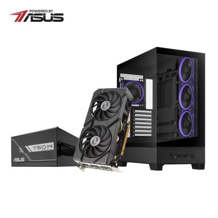 Asus UWM 2 Gaming Combo | A31 PLUS Mid Tower | RX 7600 8GB GDDR6 | PRIME 750W PSU | 3-in-1 Bundle – New