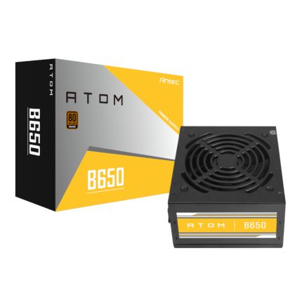Antec Atom B650 | 650W Output | 80 PLUS Bronze Certified | 120mm Silent Fan | Non-Modular – New