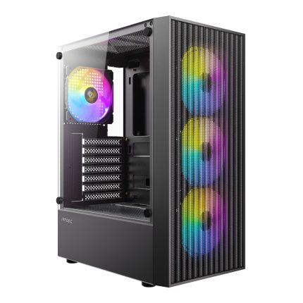 Antec AX27 RGB Elite | Mid Tower ATX | Tempered Glass | 4x RGB Fans | USB 3.0 – New