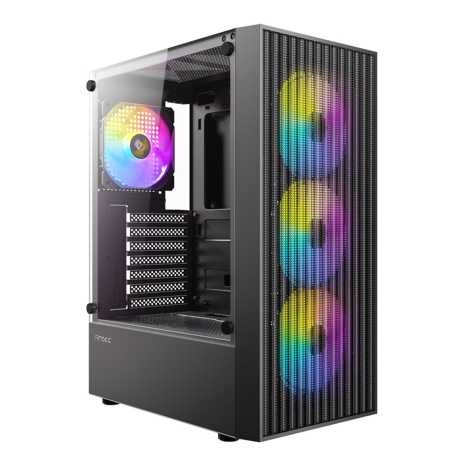 AX27-RGB-ELITE_Antec-AX27-RGB-ELITE-ATX-Gaming-Chassis_wr_01a Antec AX27 RGB Elite | Mid Tower ATX | Tempered Glass | 4x RGB Fans | USB 3.0 – New