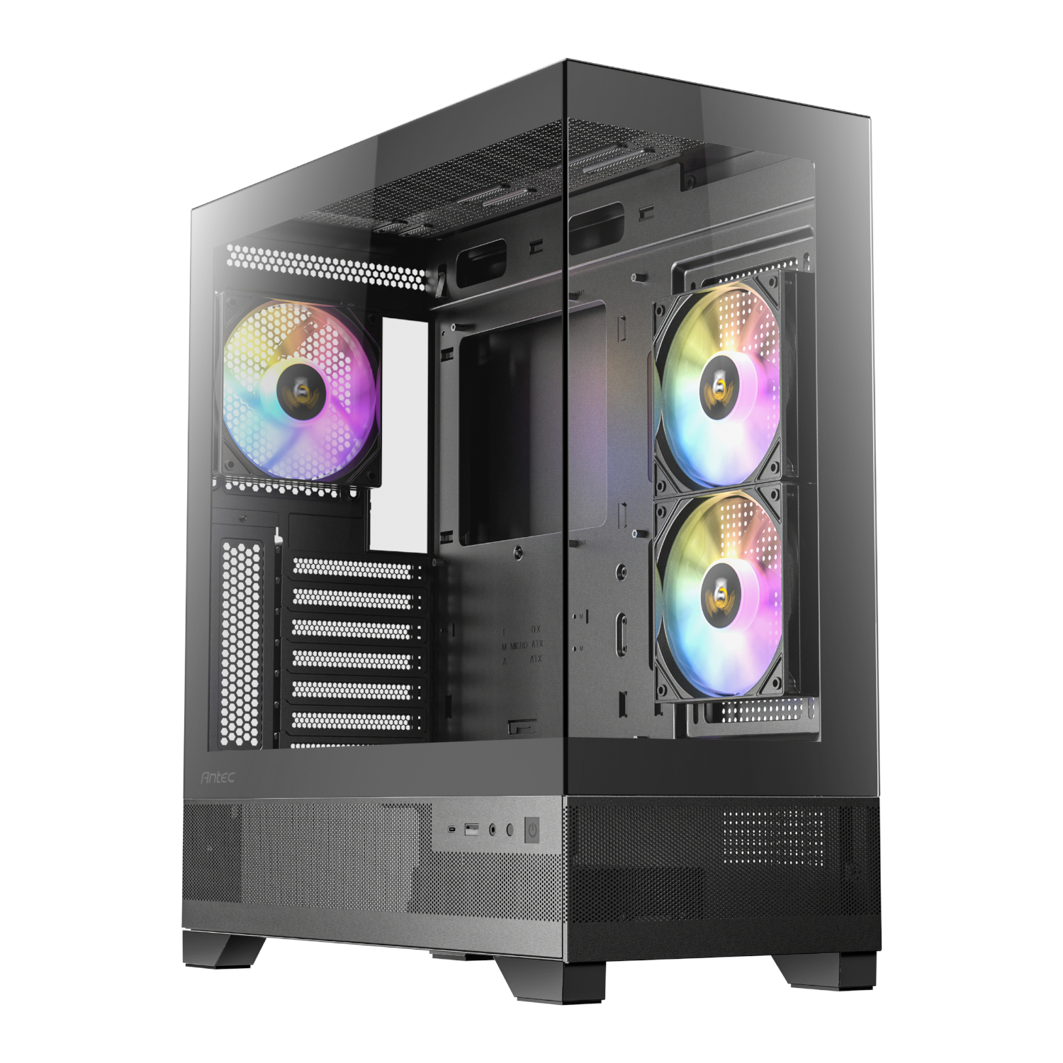Antec_CX700-ARGB-B_wr_01a Antec CX700 ARGB | ATX Mid-Tower | 270° Tempered Glass | 3x 120mm ARGB PWM Fans | GPU up to 410mm – New