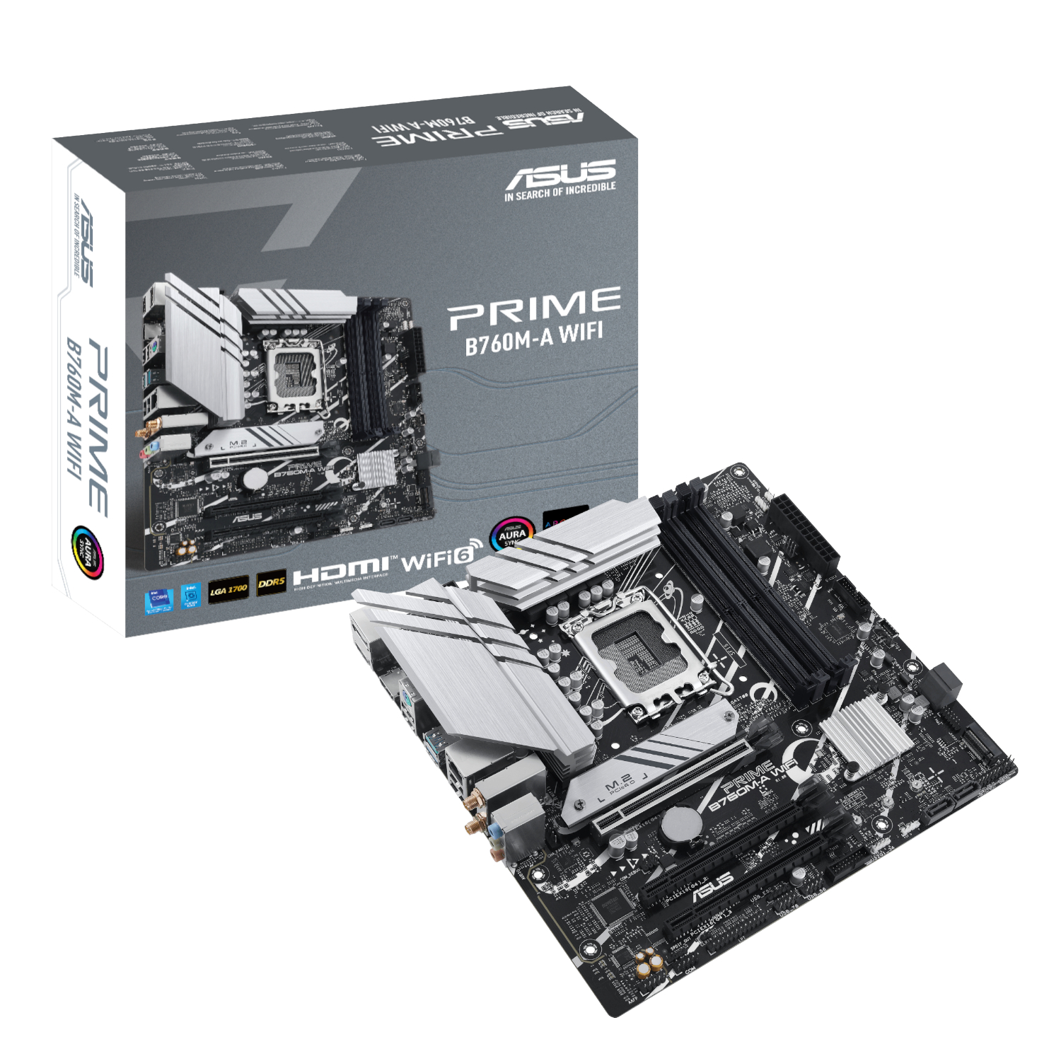 Asus_PRIME-B760M-A-WIFI_wr_01a ASUS PRIME B760M-A WIFI | Intel LGA1700 | DDR5 Support | Wi-Fi 6 & 2.5Gb LAN | Micro-ATX – New