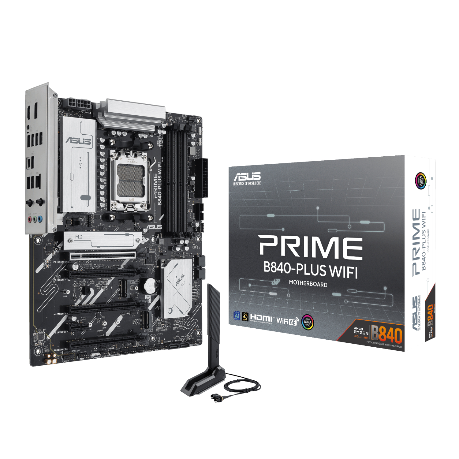 Asus_PRIME-B840-PLUSWIFI_wr_01a ASUS PRIME B840-PLUS WIFI | AMD AM5 | Wi-Fi 6E & 2.5Gb LAN | DDR5 7600+ MT/s | ATX – New