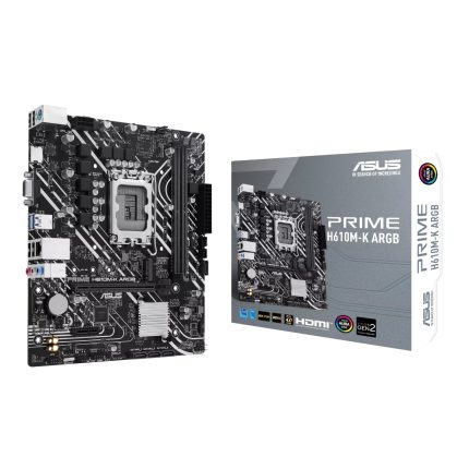 ASUS PRIME H610M-K ARGB | Intel LGA1700 | DDR5 Support | PCIe 4.0 | Micro-ATX – New