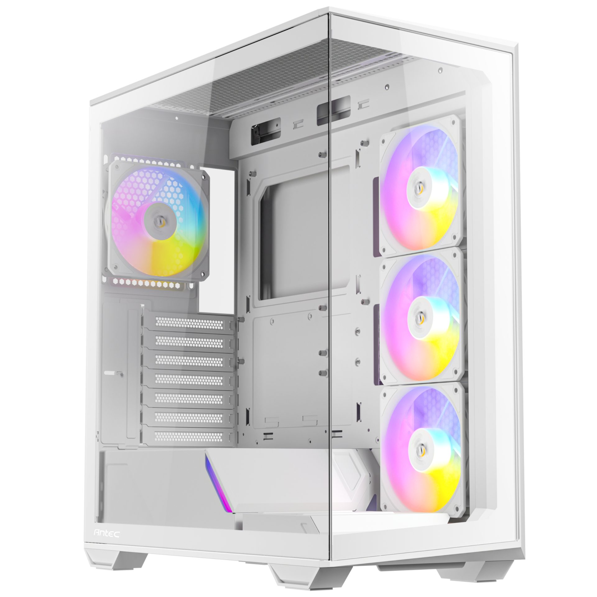 C3-ARGB-W_hr_03 Antec C3 ARGB | ATX / Micro-ATX / ITX | 270° Tempered Glass | 4x ARGB PWM Fans | Mid-Tower Gaming Chassis – New