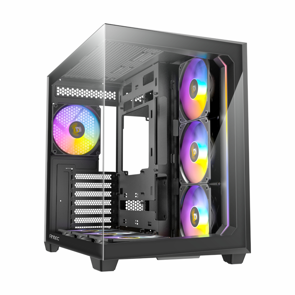 C5-ARGB-B_wr_01 Antec C5 ARGB | Mid Tower ATX | 270° Tempered Glass | 7x ARGB PWM Fans | Dual Chamber – New