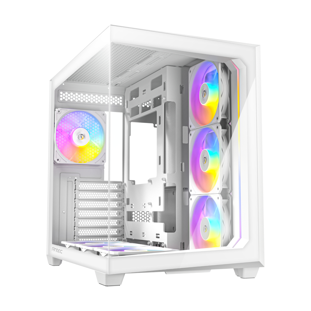 C5-ARGB-W_wr_02 Antec C5 ARGB | Mid Tower ATX | 270° Tempered Glass | 7x ARGB PWM Fans | Dual Chamber – New