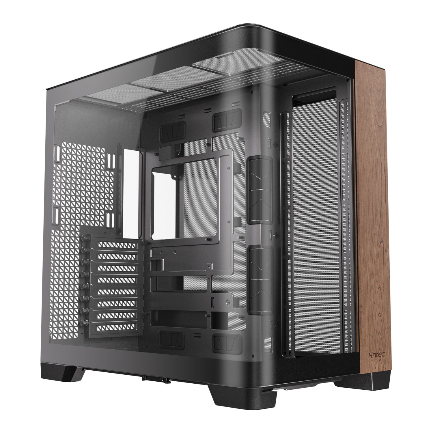 C8-CURVED-WOOD_wr_01 Antec C8 Curved Wood | Full Tower E-ATX | Tempered Glass Panel | Wood Texture Finish | Dual Chamber – New