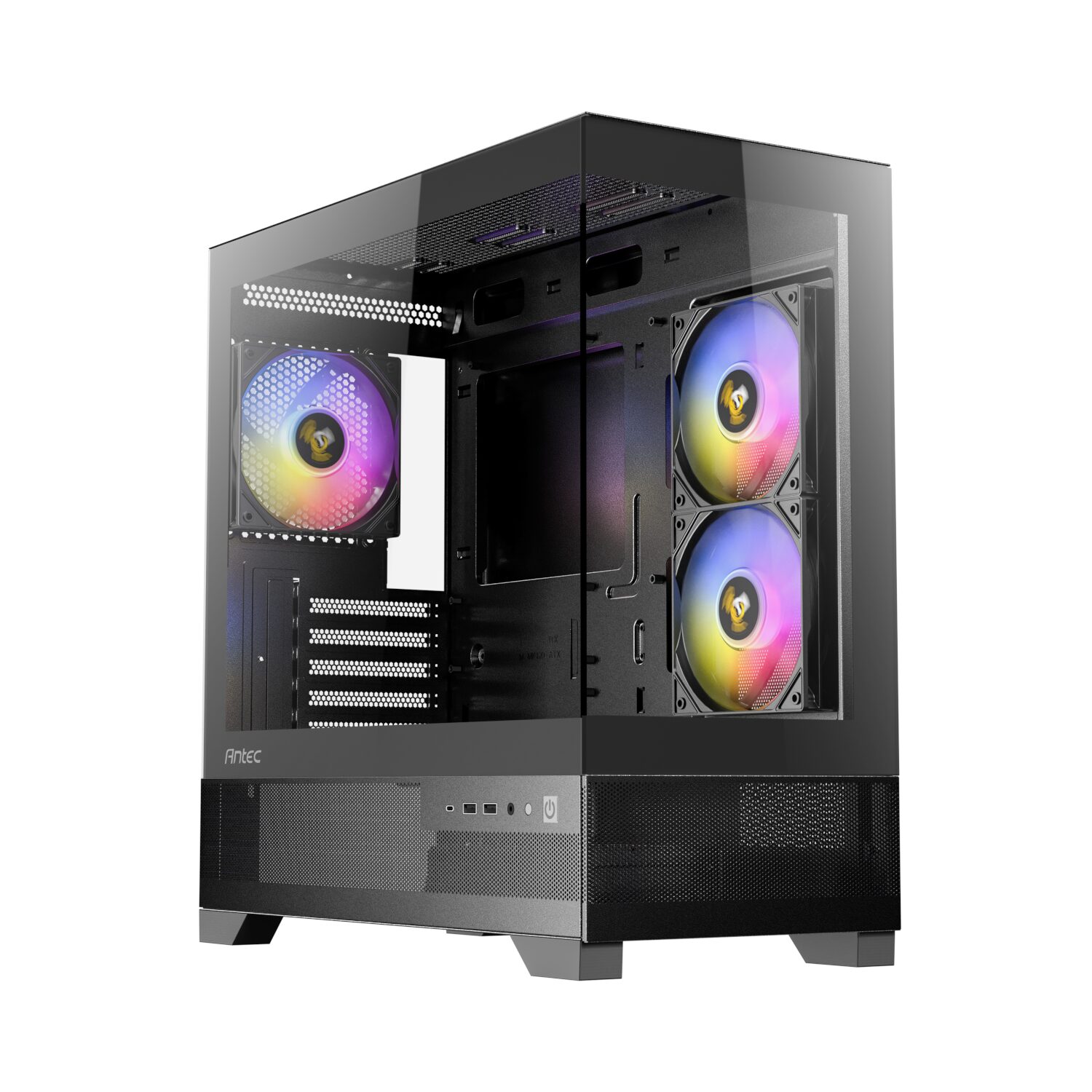CX500-ARGB-wr-01 Antec CX500M ARGB | Mini Tower Gaming Chassis | M-ATX & ITX | 270° Tempered Glass | Type-C 3.2 – New
