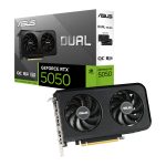 ASUS Dual OC GeForce RTX 5050 | 8GB GDDR6 | 2560 CUDA Cores | 2677MHz Boost | PCIe 5.0 – New