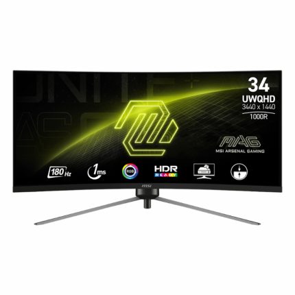 MSI MAG345CQR | 34-inch UWQHD Curved | VA 1ms | 180Hz | AMD FreeSync Premium – New