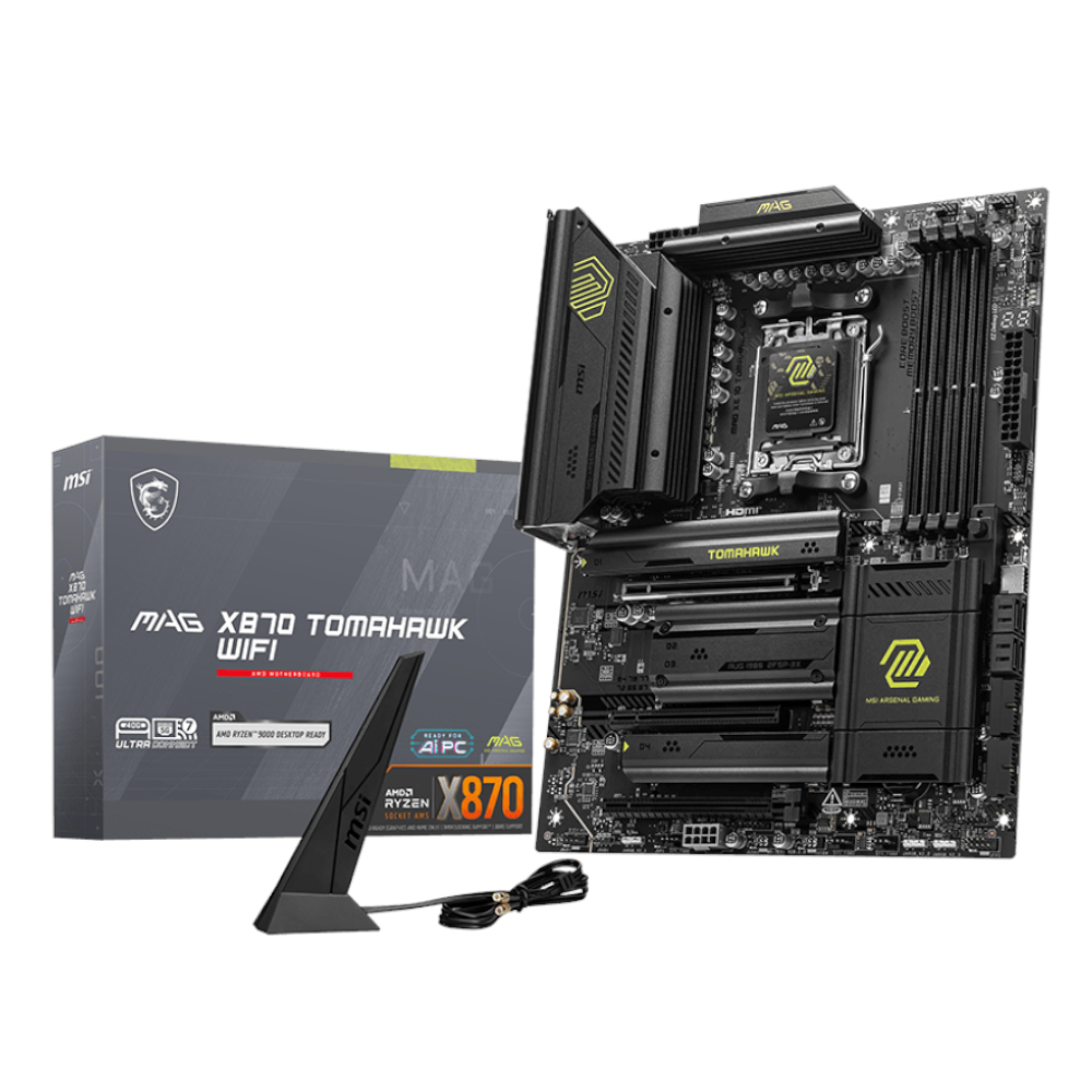 MAGX870TOMAHAWKWIFI_wr_01 MSI MAG X870 TOMAHAWK WIFI | AM5 Socket | AMD X870 Chipset | Wi-Fi 7 & 5G LAN | PCIe 5.0 ATX – New