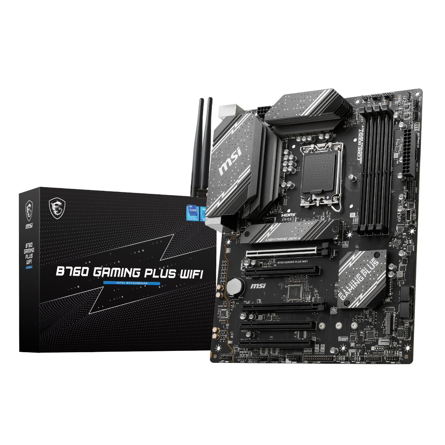MSI_B760GAMINGPLUSWIFI_wr_01a MSI B760 Gaming Plus WiFi | LGA1700 | DDR5 6800MHz | Intel Wi-Fi 6E | ATX Motherboard – New