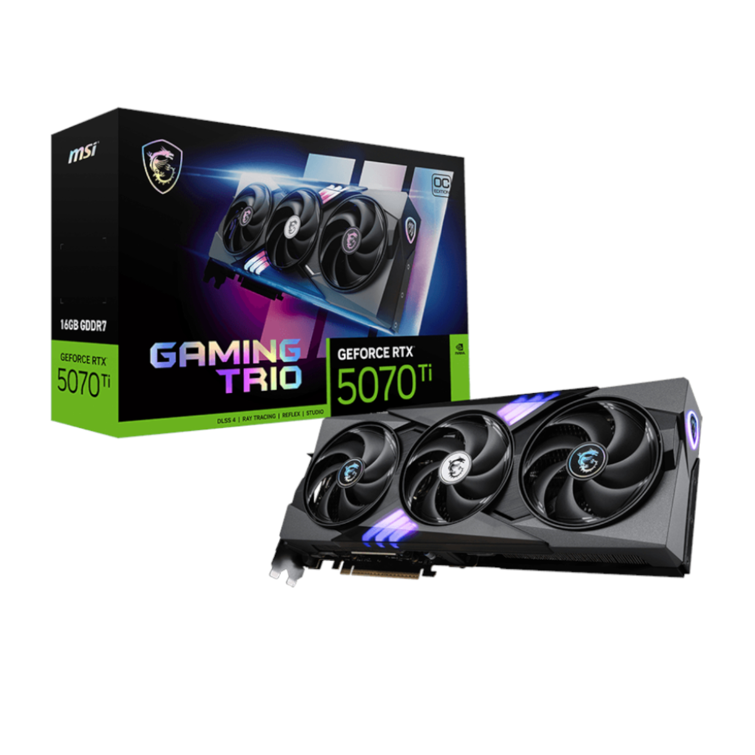 MSI_RTX5070TIGAMINGTRIOOCPLUS_wr_01a MSI GeForce RTX 5070 Ti GAMING TRIO OC PLUS | 16GB GDDR7 | NVIDIA Blackwell | PCIe Gen 5 | 2580 MHz Boost – New