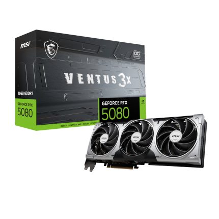 MSI GeForce RTX 5080 VENTUS 3X OC | NVIDIA Blackwell | 16GB GDDR7 | 2655 MHz Boost – New