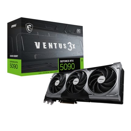MSI GeForce RTX 5090 VENTUS 3X OC | 32GB GDDR7 | NVIDIA Blackwell | PCIe Gen 5 | 2452 MHz Boost – New