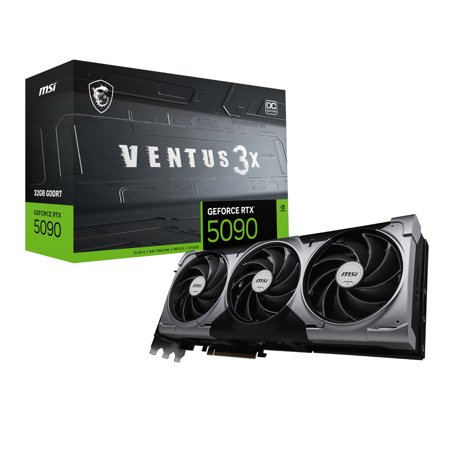 MSI_RTX5090VENTUS3XOC32GB_wr_01a MSI GeForce RTX 5090 VENTUS 3X OC | 32GB GDDR7 | NVIDIA Blackwell | PCIe Gen 5 | 2452 MHz Boost – New