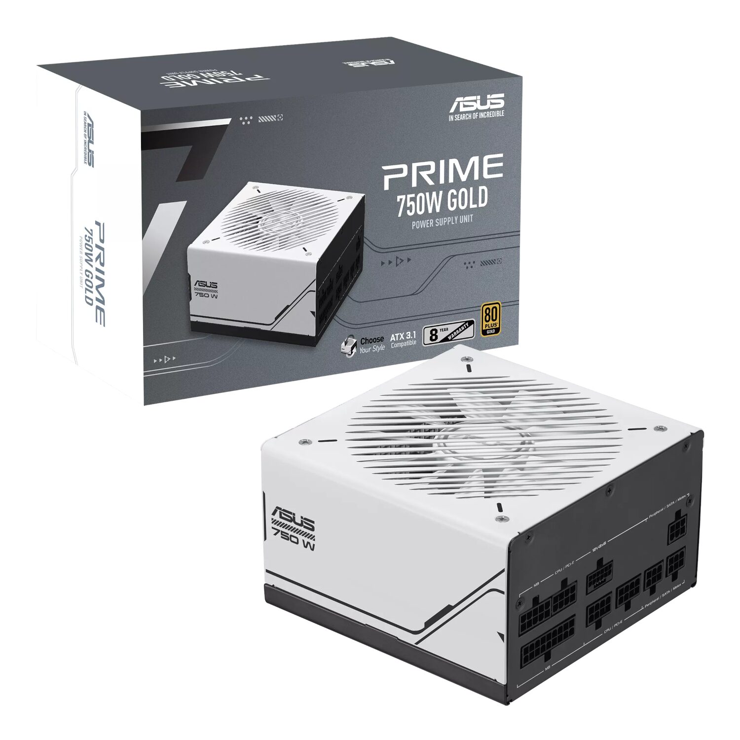 PRIME-AP-750G-WR-01 ASUS Prime AP-750G | 750W Continuous Power | 80+ Gold Efficiency | ATX 3.1 | Fully Modular – New