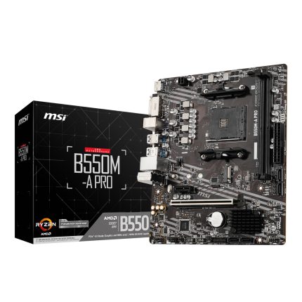 MSI B550M-A Pro | AMD AM4 Socket | AMD B550 Chipset | PCIe 4.0 | M-ATX Form Factor – New