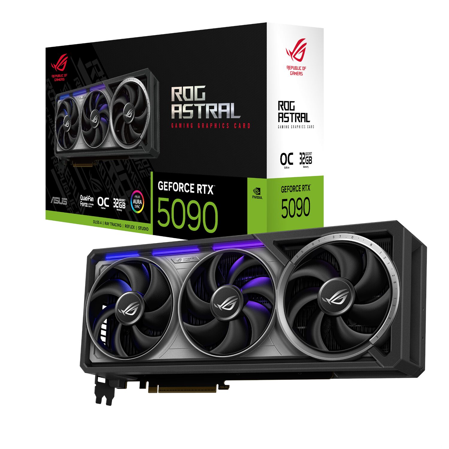 ROG-ASTRAL-LC-RTX5090-O32-wr-01 ASUS ROG Astral GeForce RTX 5090 | 32GB GDDR7 | NVIDIA Blackwell | PCIe 5.0 | DLSS 4 – New