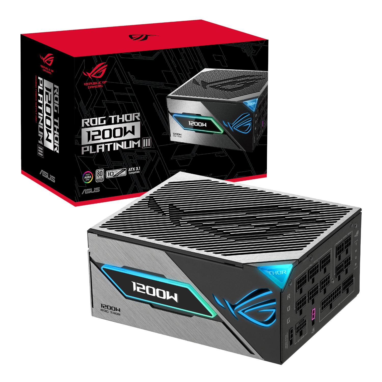 ROG-THOR-1200P3-GAMING_Asus-ROG-Thor-1200W-80-PLUS-Platinum-III-ATX-Modular-Power-Supply-Black_wr_01a ASUS ROG Thor 1200W | 80 PLUS Platinum III | ATX 3.1 & PCIe Gen 5.1 | GaN MOSFET | OLED Display – New