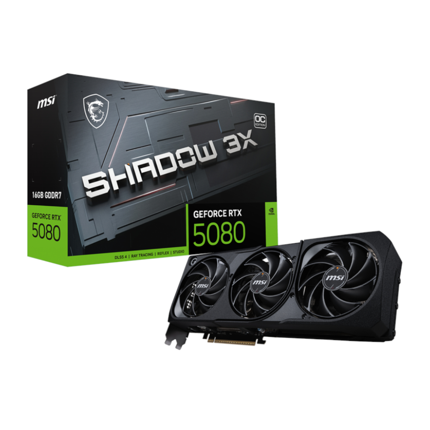 RTX5080SHADOW3XOC16GB_MSI-Nvidia-GeForce-RTX-5080-Shadow-3X-OC-16GB-Graphics-Card_wr_01a MSI GeForce RTX 5080 Shadow 3X OC | 16GB GDDR7 | 2655 MHz Boost | TORX Fan 5.0 | DisplayPort 2.1b – New