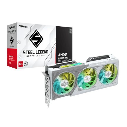 ASRock Radeon RX 9060 XT Steel Legend | 16GB GDDR6 | AMD RDNA 4 | PCIe 5.0 | Up to 3320MHz Boost – New