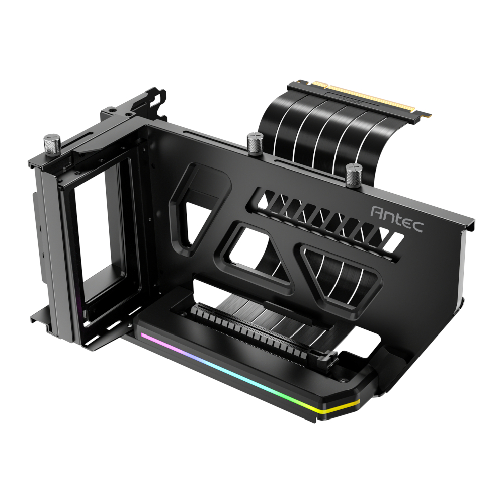 SHIFT-ARGB-BLK_wr_01 Antec SHIFT ARGB | Vertical GPU Bracket | PCIe 4.0 Riser Cable | ARGB Lighting – New
