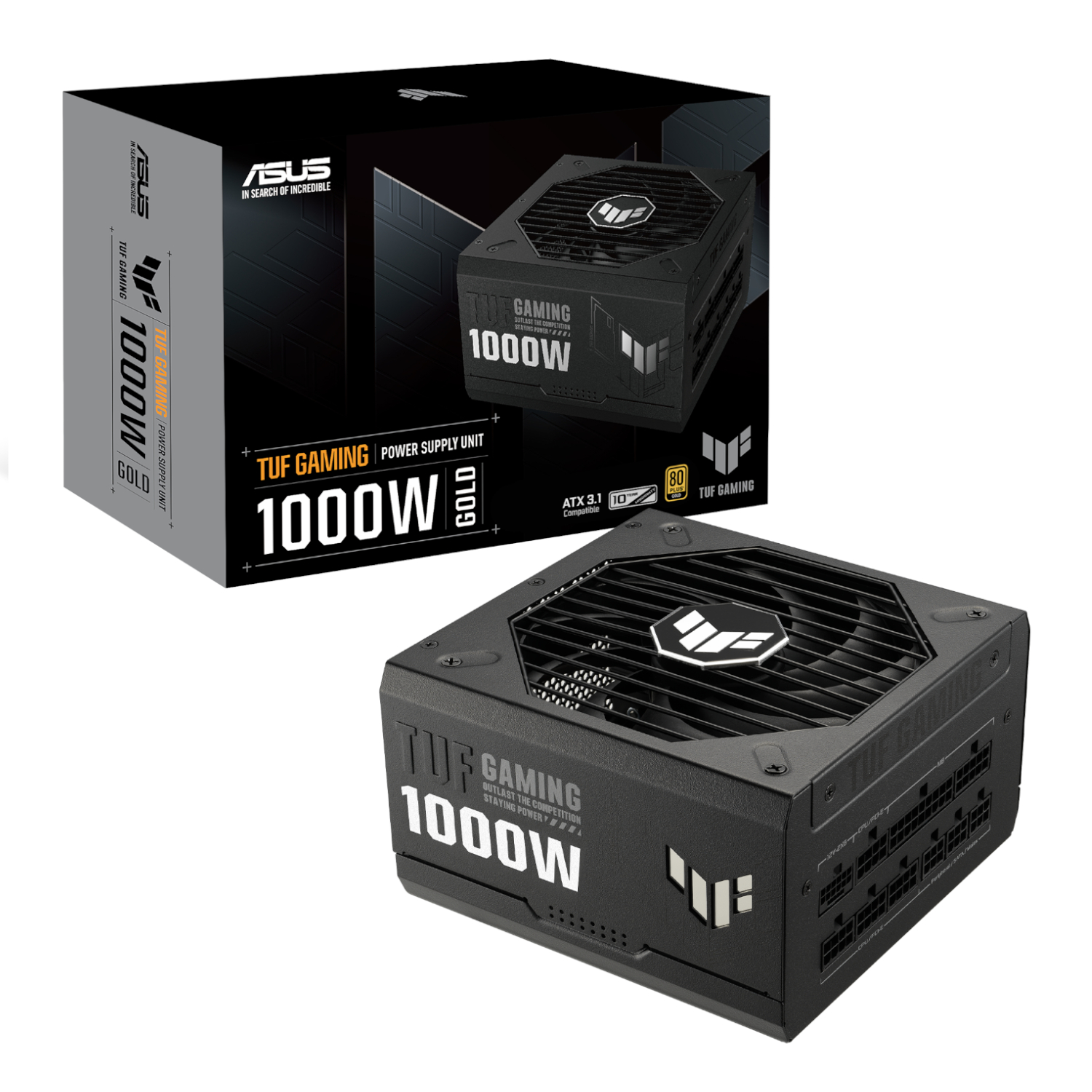 TUF-GAMING-1000G_Asus-TUF-Gaming-1000W-80-PLUS-Gold-ATX-Modular-Power-Supply-Black_wr_01a ASUS TUF Gaming | 1000W PSU | 80 PLUS Gold | ATX 3.1 Modular | 10-Year Warranty – New