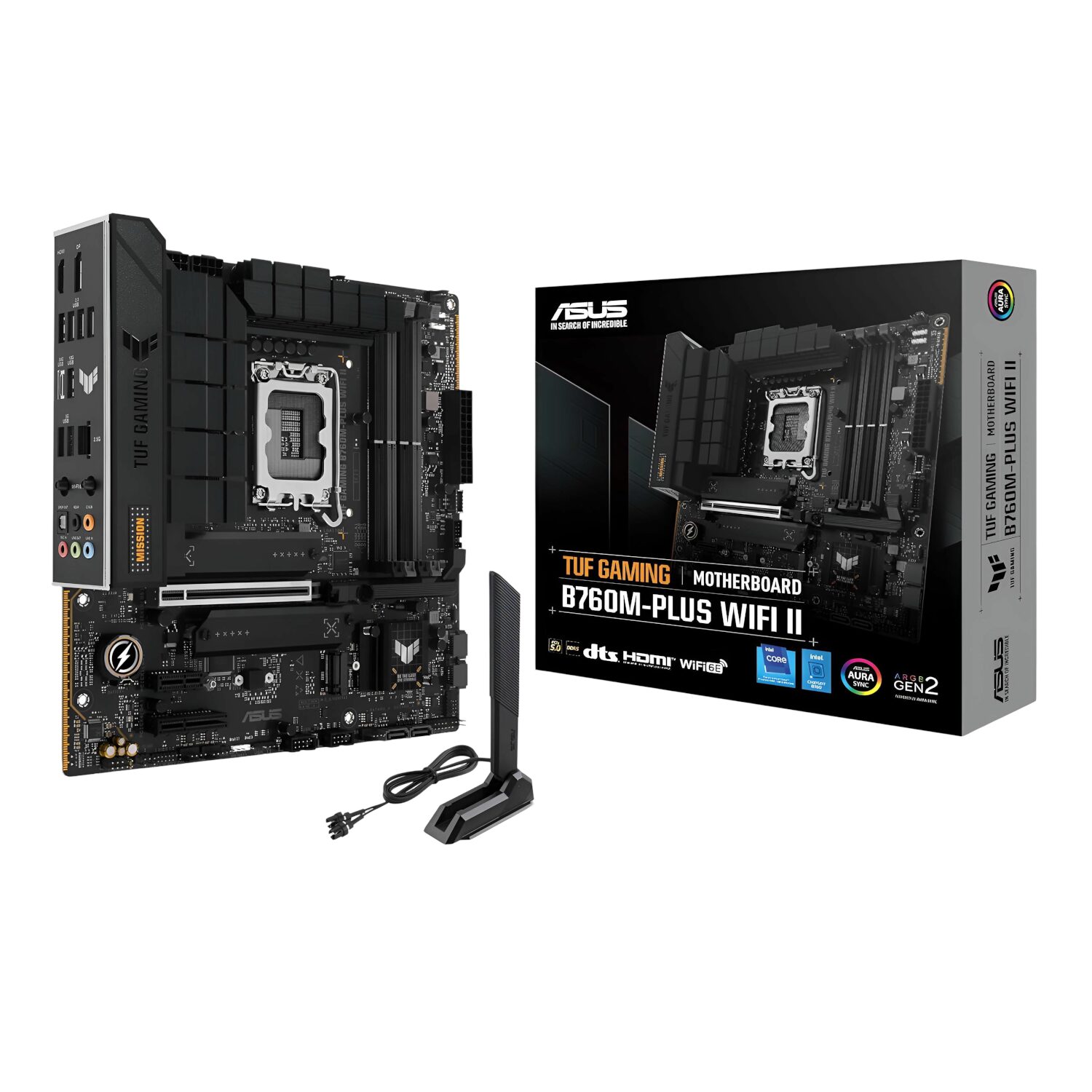 TUFGAMINGB760M-PLUSWIFIII-WR-01 ASUS TUF Gaming B760M-PLUS WIFI II | mATX Motherboard | LGA1700 | DDR5 | Wi-Fi 6E – New