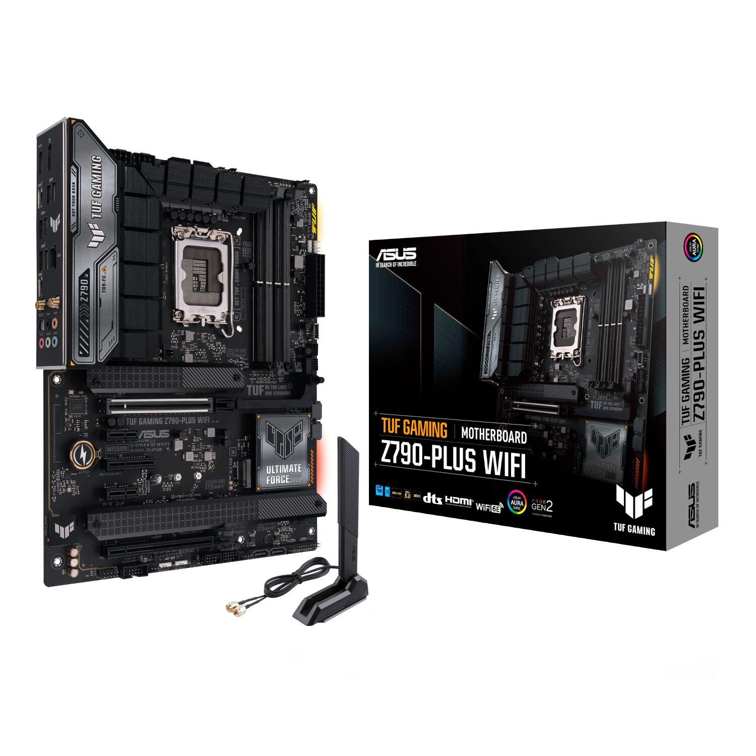 TUFGAMINGZ790-PLUSWIFI-wr-01 ASUS TUF Gaming Z790-Plus Wi-Fi | Intel LGA1700 | DDR5 7200MHz | PCIe 5.0 | 4x M.2 ATX Motherboard – New