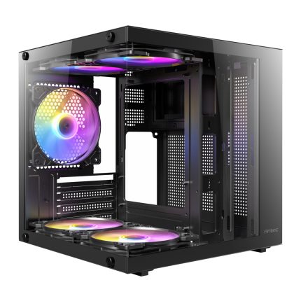 Antec VCX10M ARGB | Micro-ATX / Mini-ITX | 270° Panoramic Glass | 5x ARGB Fans | Dual Chamber – New