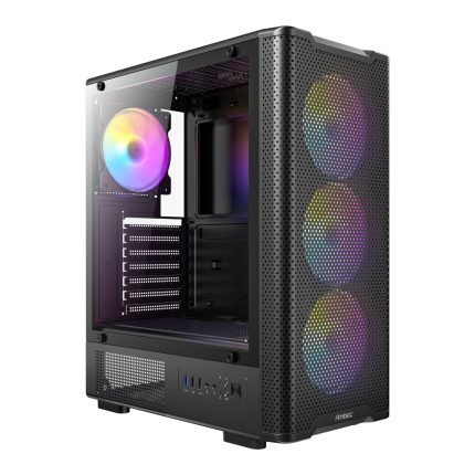 Antec VX310 ARGB | Mid Tower ATX | Tempered Glass | 4x ARGB Fans | 320mm GPU Support – New