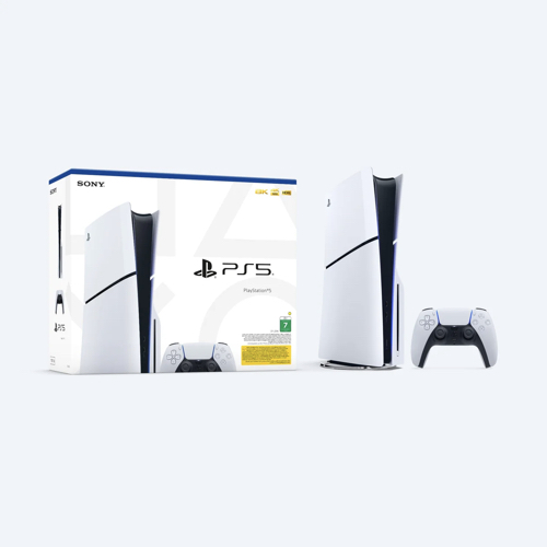 Sony PlayStation 5 Slim | PS5 Disc Edition | 1TB SSD | 1x DualSense Wireless Controller | White – New