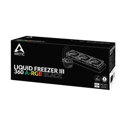 ARCTIC Liquid Freezer III 360 ARGB | 360mm Radiator | ARGB Fans | Pre-Applied MX-6 | Intel & AMD Compatible – New