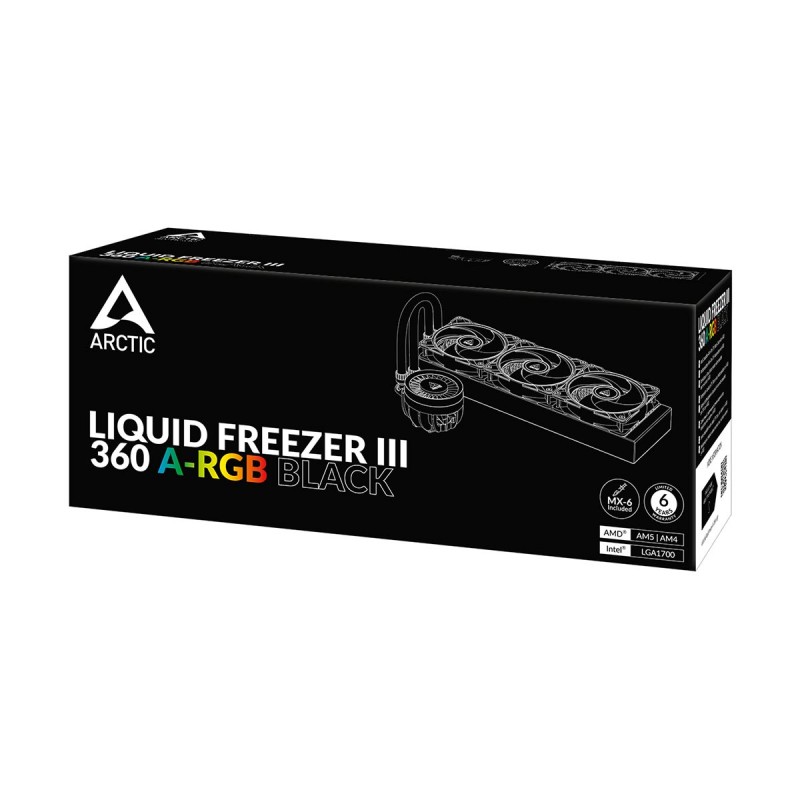 1410202568eecded308b7 ARCTIC Liquid Freezer III 360 ARGB | 360mm Radiator | ARGB Fans | Pre-Applied MX-6 | Intel & AMD Compatible – New