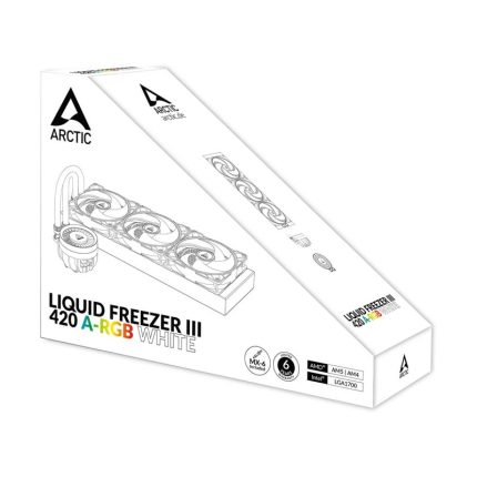 ARCTIC Liquid Freezer III 420 ARGB | 420mm Radiator | ARGB Fans | Intel & AMD Compatible | Pre-Applied MX-6 Thermal Compound – New
